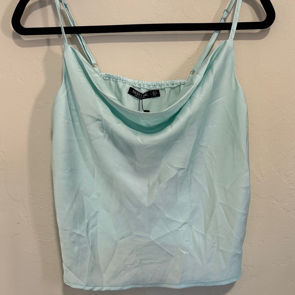 Nasty Gal Light Green Camisole Top